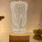Personalized Illustration Lamp For Dentist | Dentist Table Top | Best Gift for Dentist Doctors | Tooth Personalized Led Lamp | Thank you Gift for Dentist with Tooth Design - BBD GIFTS